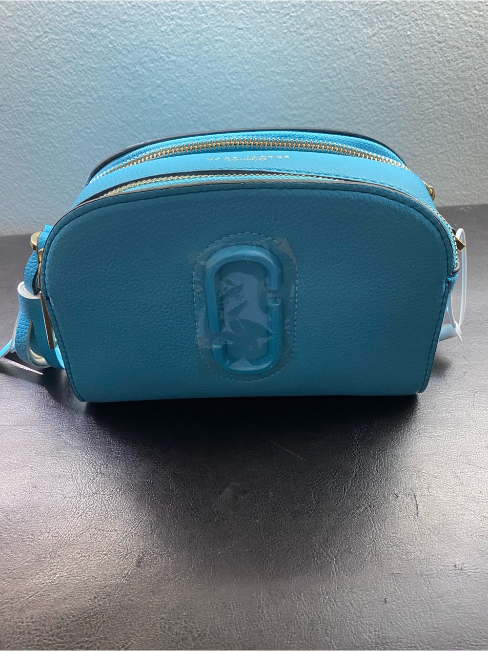 Marc Jacobs Turquoise Double-Zip Crossbody Camera Bag